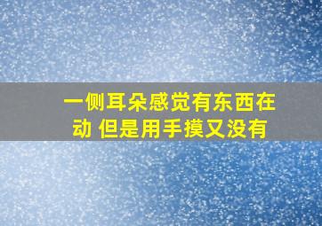 一侧耳朵感觉有东西在动 但是用手摸又没有